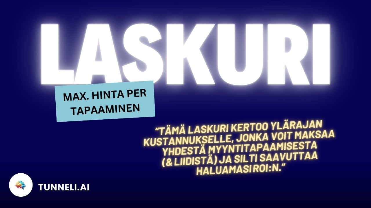 Max. hinta per tapaaminen -laskuri