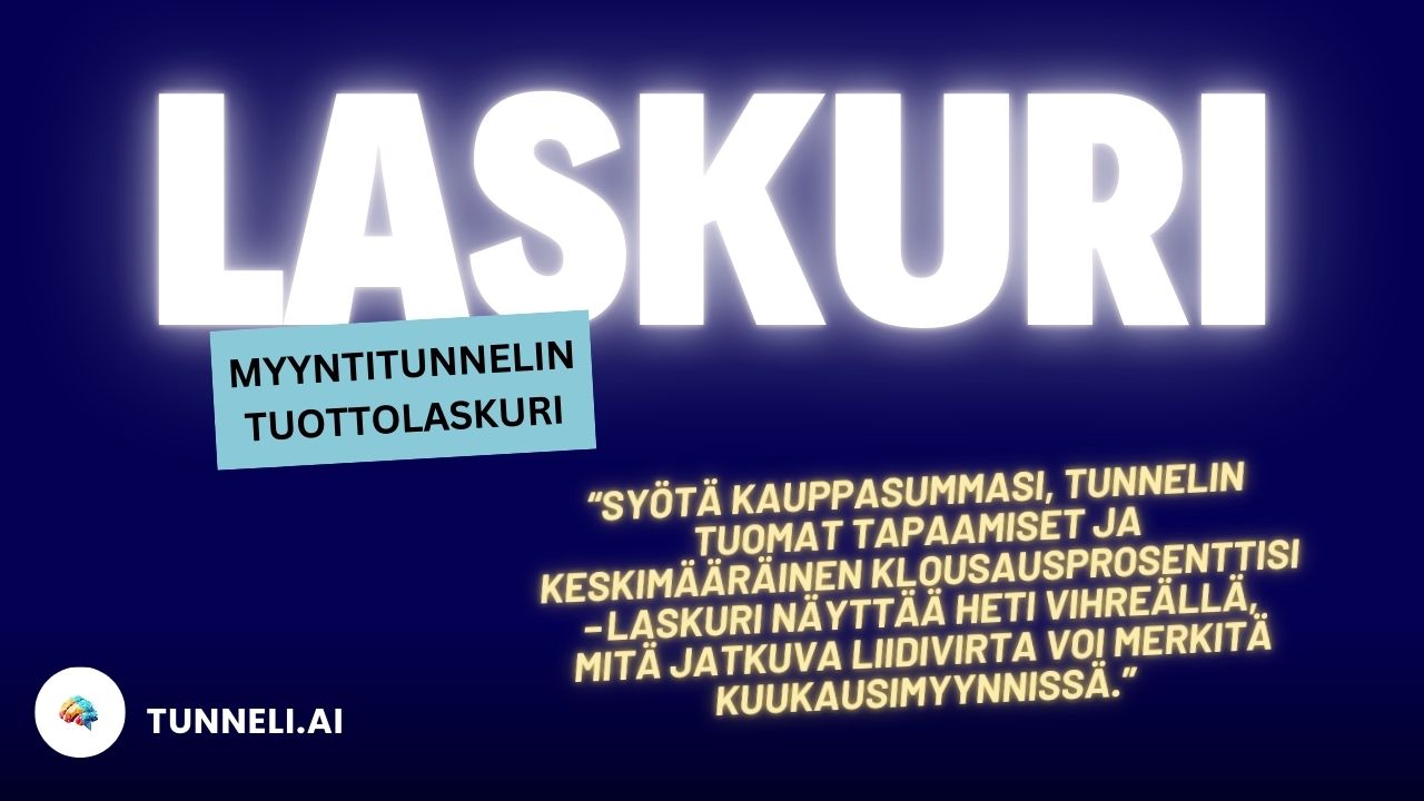 Myyntitunnelin tuottolaskuri