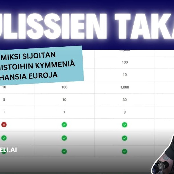 Miksi sijoitan kymmeniä tuhansia euroja ohjelmistoihin – ja paljastin koko menetelmämme