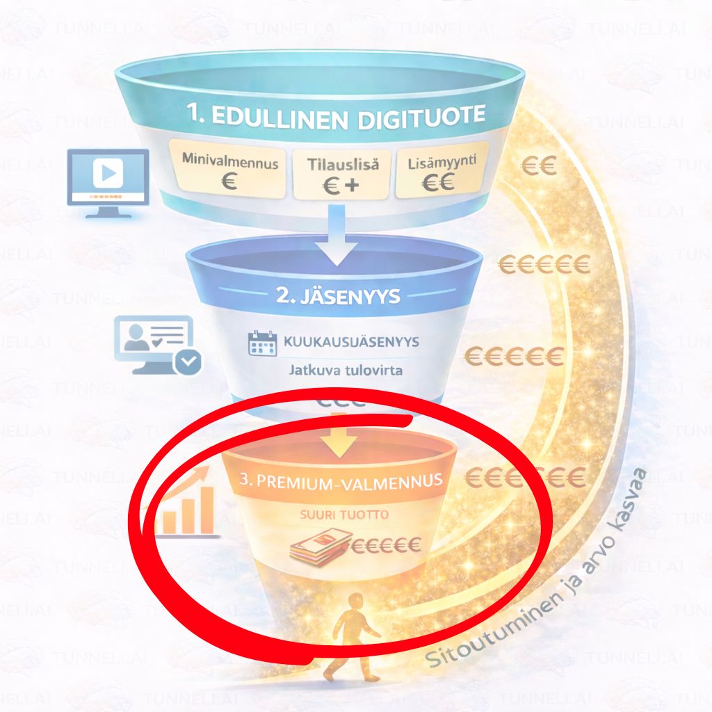 VAIHE 1: Premium-valmennus tunneli