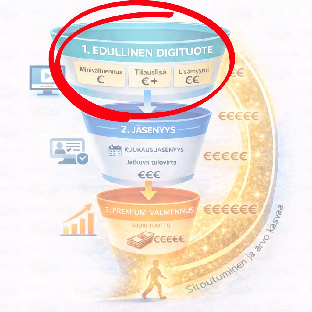 VAIHE 2: Edullinen digituote -tunneli